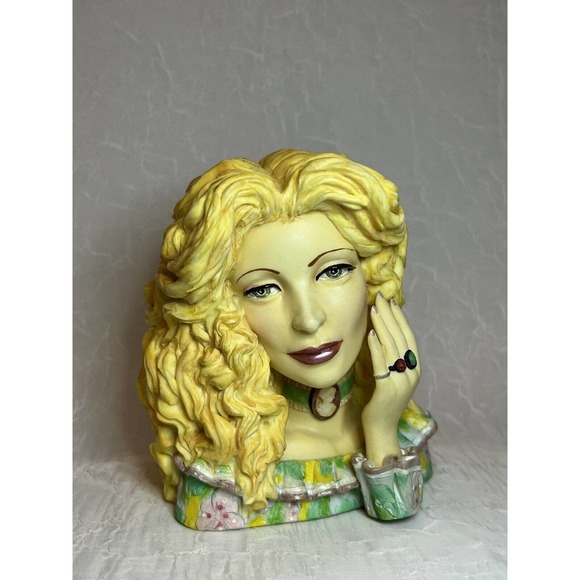 CAMEO GIRLS LV-018 ANGELINA 1973 “California Natural”, 2000 ED Lady Head Vase - Picture 3 of 12
